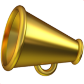 Gold megaphone